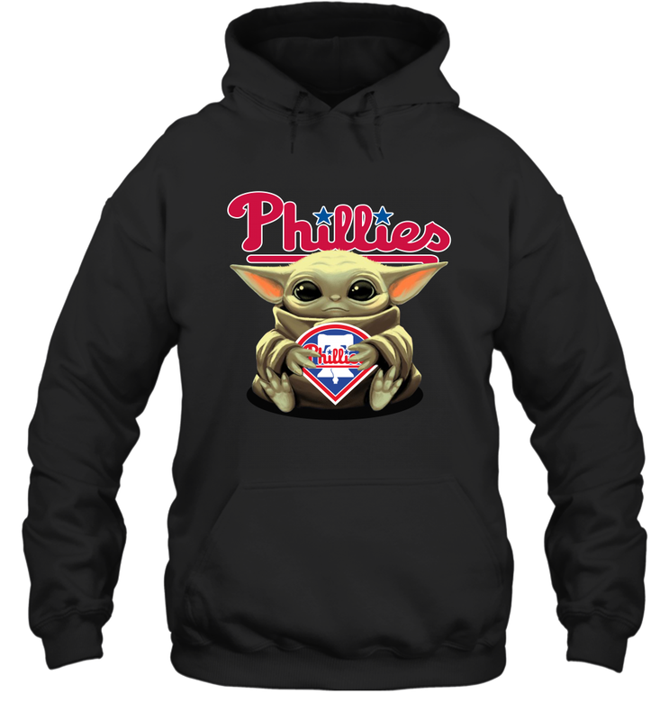 Baby Yoda Hugs The Philadelphia Phillies Shirts Hoodie - PrimaryTee Baby Yoda Hugs The Philadelphia Phillies Shirts Hoodie - PrimaryTee