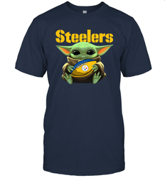 Baby Yoda Loves The Pittsburgh Steelers Star Wars NFL Shirts Men's T-Shirt - PrimaryTee Baby Yoda Loves The Pittsburgh Steelers Star Wars NFL Shirts Men's T-Shirt - PrimaryTee