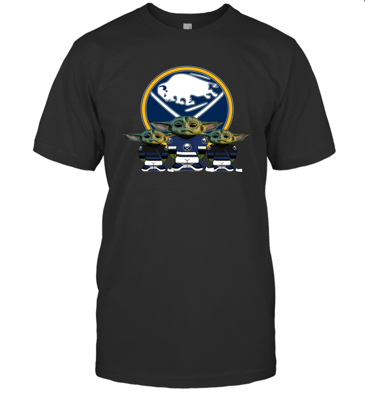 Buffalo Sabres Star Wars Logo Baby Yoda Men's T-Shirt - PrimaryTee Buffalo Sabres Star Wars Logo Baby Yoda Men's T-Shirt - PrimaryTee