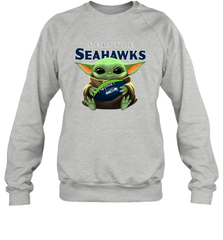 Baby Yoda Loves The Seattle Seahawks Star Wars NFL Shirts Sweatshirt - PrimaryTee