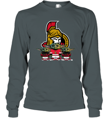 Ottawa Senators Star Wars Logo Baby Yoda Long Sleeve T-Shirt - PrimaryTee
