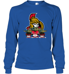 Ottawa Senators Star Wars Logo Baby Yoda Long Sleeve T-Shirt - PrimaryTee