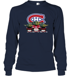 Montreal Canadiens Star Wars Logo Baby Yoda Long Sleeve T-Shirt - PrimaryTee