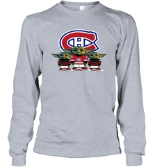 Montreal Canadiens Star Wars Logo Baby Yoda Long Sleeve T-Shirt - PrimaryTee