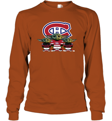 Montreal Canadiens Star Wars Logo Baby Yoda Long Sleeve T-Shirt - PrimaryTee