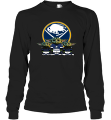 Buffalo Sabres Star Wars Logo Baby Yoda Long Sleeve T-Shirt - PrimaryTee