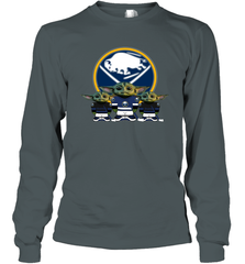 Buffalo Sabres Star Wars Logo Baby Yoda Long Sleeve T-Shirt - PrimaryTee