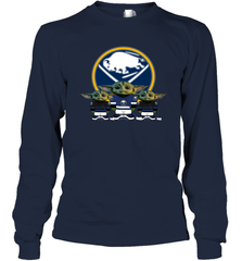 Buffalo Sabres Star Wars Logo Baby Yoda Long Sleeve T-Shirt - PrimaryTee