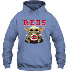 Baby Yoda Hugs The Cincinnati Reds Shirts Hoodie - PrimaryTee