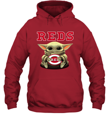 Baby Yoda Hugs The Cincinnati Reds Shirts Hoodie - PrimaryTee