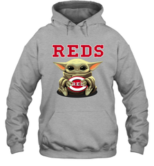 Baby Yoda Hugs The Cincinnati Reds Shirts Hoodie - PrimaryTee