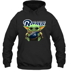 Baby Yoda Loves The Los Angeles Rams Star Wars NFL Shirts Hoodie - PrimaryTee