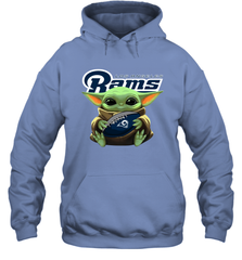 Baby Yoda Loves The Los Angeles Rams Star Wars NFL Shirts Hoodie - PrimaryTee