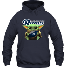 Baby Yoda Loves The Los Angeles Rams Star Wars NFL Shirts Hoodie - PrimaryTee
