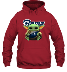Baby Yoda Loves The Los Angeles Rams Star Wars NFL Shirts Hoodie - PrimaryTee