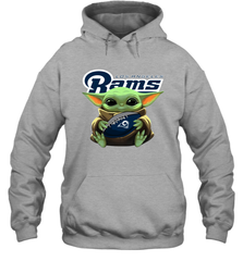 Baby Yoda Loves The Los Angeles Rams Star Wars NFL Shirts Hoodie - PrimaryTee