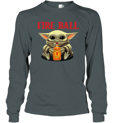 Baby Yoda Hugs Fireball Bottle Star Wars Shirts Long Sleeve T-Shirt - PrimaryTee