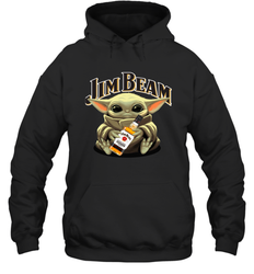 Baby Yoda Hugs Jim Beam Bottle Star Wars Shirts Hoodie - PrimaryTee