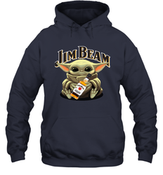 Baby Yoda Hugs Jim Beam Bottle Star Wars Shirts Hoodie - PrimaryTee