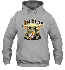 Baby Yoda Hugs Jim Beam Bottle Star Wars Shirts Hoodie - PrimaryTee