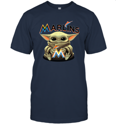 Baby Yoda Hugs The Miami Marlins Shirts Men's T-Shirt - PrimaryTee