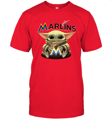 Baby Yoda Hugs The Miami Marlins Shirts Men's T-Shirt - PrimaryTee