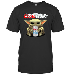 Baby Yoda Hugs Coors Light Beer Star Wars Shirts Men's T-Shirt - PrimaryTee