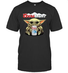 Baby Yoda Hugs Coors Light Beer Star Wars Shirts Men's T-Shirt - PrimaryTee