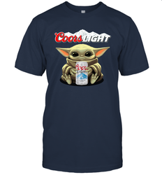 Baby Yoda Hugs Coors Light Beer Star Wars Shirts Men's T-Shirt - PrimaryTee