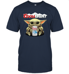 Baby Yoda Hugs Coors Light Beer Star Wars Shirts Men's T-Shirt - PrimaryTee