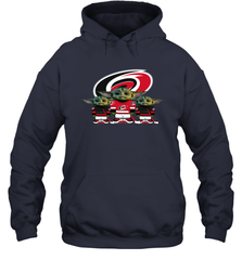 Carolina Hurricanes Star Wars Logo Baby Yoda Hoodie - PrimaryTee