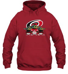 Carolina Hurricanes Star Wars Logo Baby Yoda Hoodie - PrimaryTee