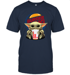 Baby Yoda Hugs Burger King Cup Star Wars Shirts Men's T-Shirt - PrimaryTee
