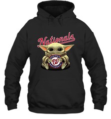 Baby Yoda Hugs The Washington Nationals Shirts Hoodie - PrimaryTee