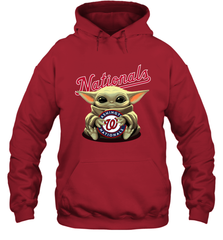 Baby Yoda Hugs The Washington Nationals Shirts Hoodie - PrimaryTee
