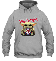Baby Yoda Hugs The Washington Nationals Shirts Hoodie - PrimaryTee
