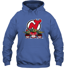 New Jersey Devils Star Wars Logo Baby Yoda Hoodie - PrimaryTee
