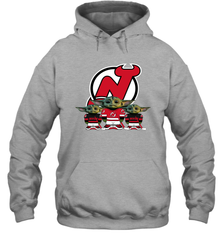 New Jersey Devils Star Wars Logo Baby Yoda Hoodie - PrimaryTee