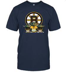 Boston Bruins Star Wars Logo Baby Yoda Men's T-Shirt - PrimaryTee