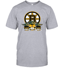 Boston Bruins Star Wars Logo Baby Yoda Men's T-Shirt - PrimaryTee
