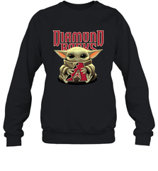 Baby Yoda Hugs The Arizona Diamondbacks Shirts Sweatshirt - PrimaryTee