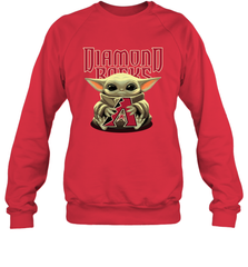 Baby Yoda Hugs The Arizona Diamondbacks Shirts Sweatshirt - PrimaryTee