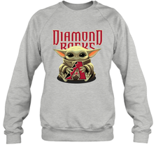 Baby Yoda Hugs The Arizona Diamondbacks Shirts Sweatshirt - PrimaryTee