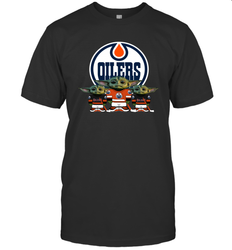 Edmonton Oilers Star Wars Logo Baby Yoda Men's T-Shirt - PrimaryTee