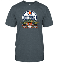 Edmonton Oilers Star Wars Logo Baby Yoda Men's T-Shirt - PrimaryTee
