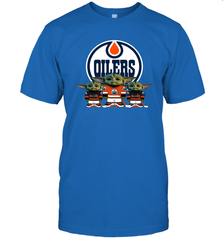 Edmonton Oilers Star Wars Logo Baby Yoda Men's T-Shirt - PrimaryTee