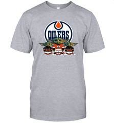 Edmonton Oilers Star Wars Logo Baby Yoda Men's T-Shirt - PrimaryTee