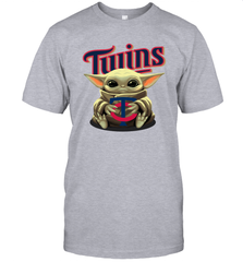 Baby Yoda Hugs The Minnesota Twins Shirts Men's T-Shirt - PrimaryTee