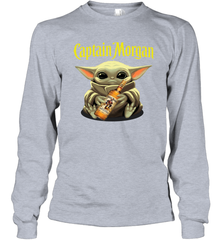Baby Yoda Hugs Captain Morgan Bottle Star Wars Shirts Long Sleeve T-Shirt - PrimaryTee