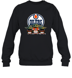 Edmonton Oilers Star Wars Logo Baby Yoda Sweatshirt - PrimaryTee